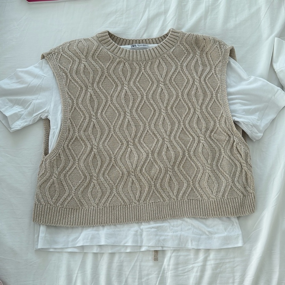 Zara tee with sweater